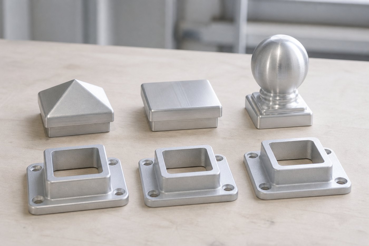 Post Cap + Base Flange Pack